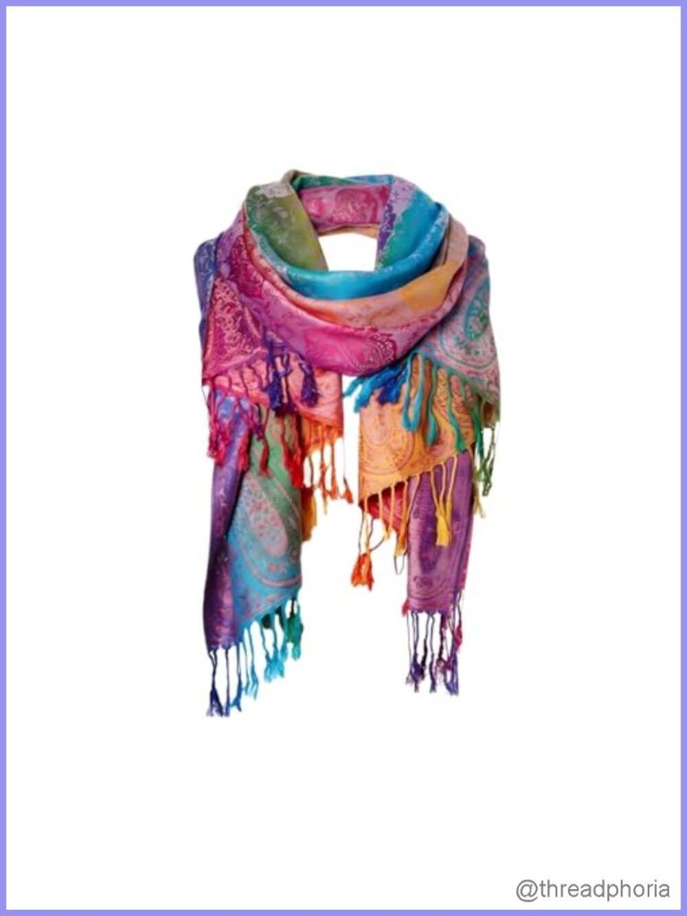 Luxury Pashmina Silk Feel Women's Fashion Scarf Shawl Wrap Fringed Lightweight